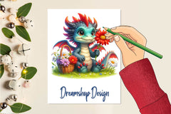 Cute Baby Dragon Clipart Bundle - CraftNest - Digital Crafting and Art