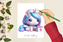 Unicorn Nurse Clipart Bundle - CraftNest - Digital Crafting and Art