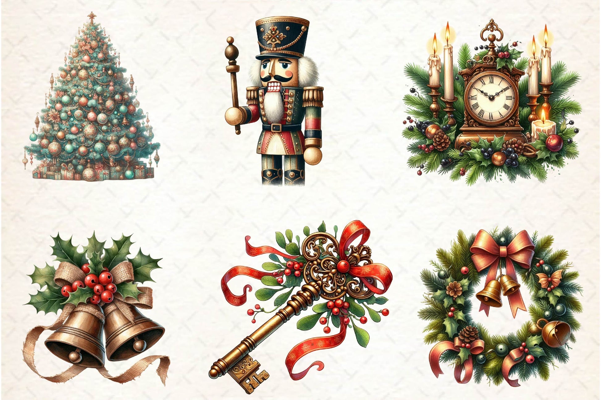 Christmas Antique Clipart Bundle - CraftNest - Digital Crafting and Art