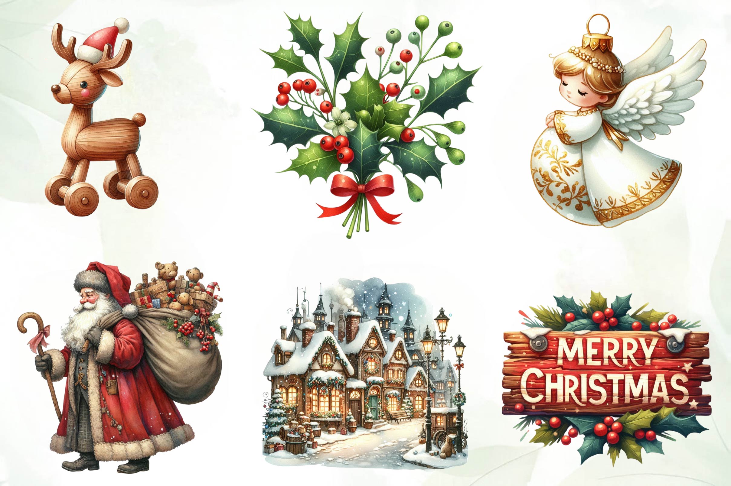 Good Old Christmas Clipart Bundle - CraftNest - Digital Crafting and Art