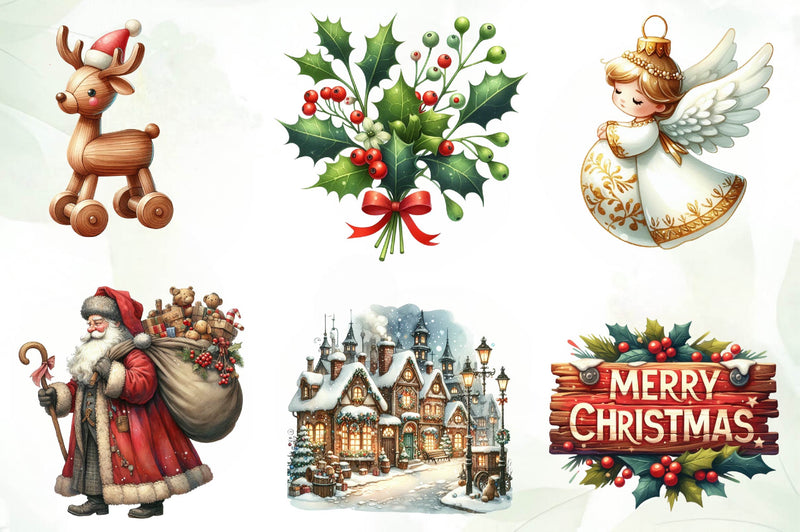 Good Old Christmas Clipart Bundle - CraftNest - Digital Crafting and Art