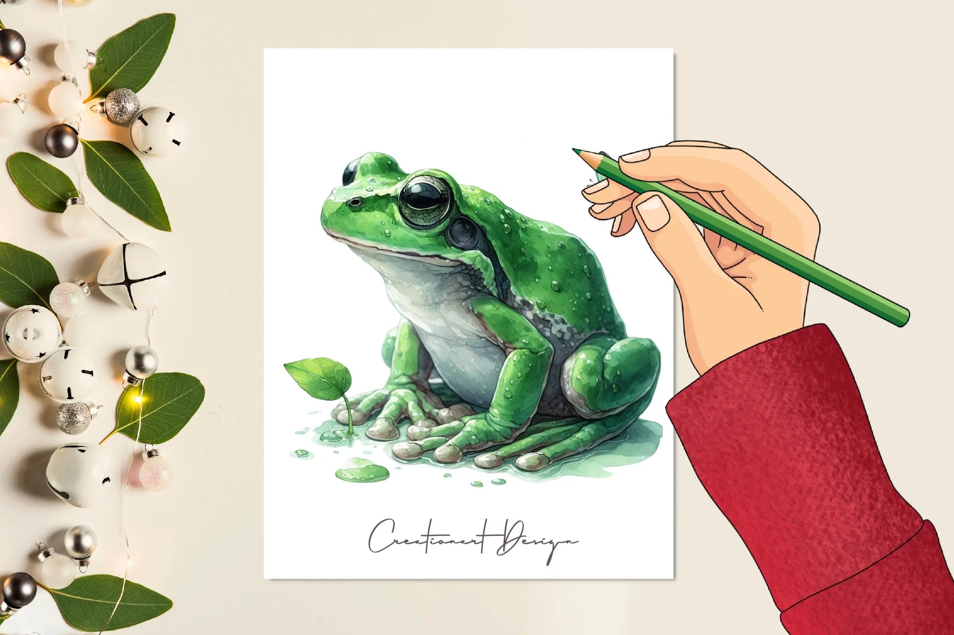 Green Frogs Clipart Bundle - CraftNest - Digital Crafting and Art
