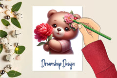 Cute Spring Bear Clipart Bundle 1 - CraftNest - Digital Crafting and Art