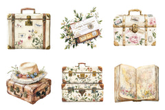 Antique Ivory Travel Clipart Bundle - CraftNest - Digital Crafting and Art