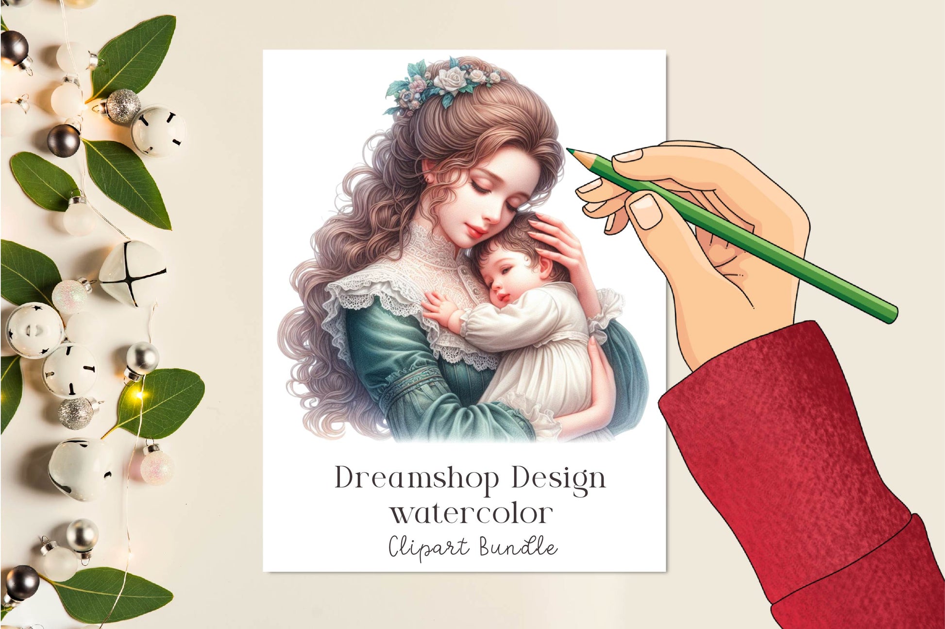 Retro Mom And Baby Clipart Bundle - CraftNest - Digital Crafting and Art