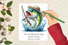 Bass Funny Fishing Clipart Bundle - CraftNest - Digital Crafting and Art