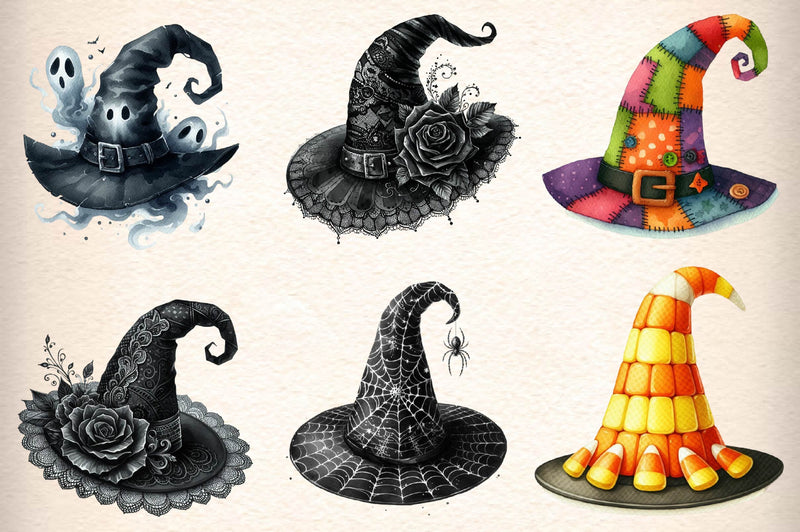 Halloween Witch Hat Clipart Bundle - CraftNest - Digital Crafting and Art