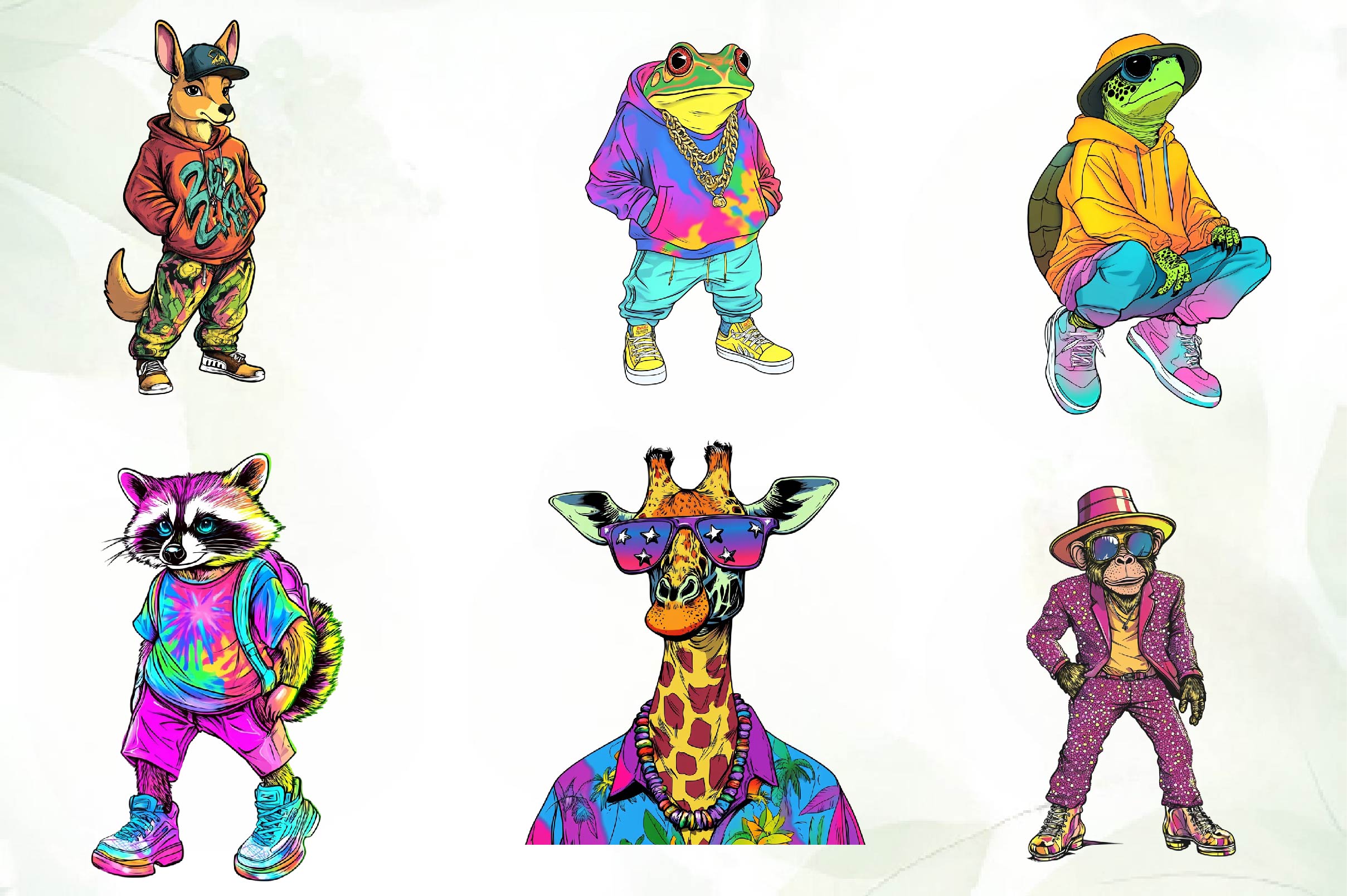 Funky Dressed Up Animals Clipart Bundle - CraftNest - Digital Crafting and Art