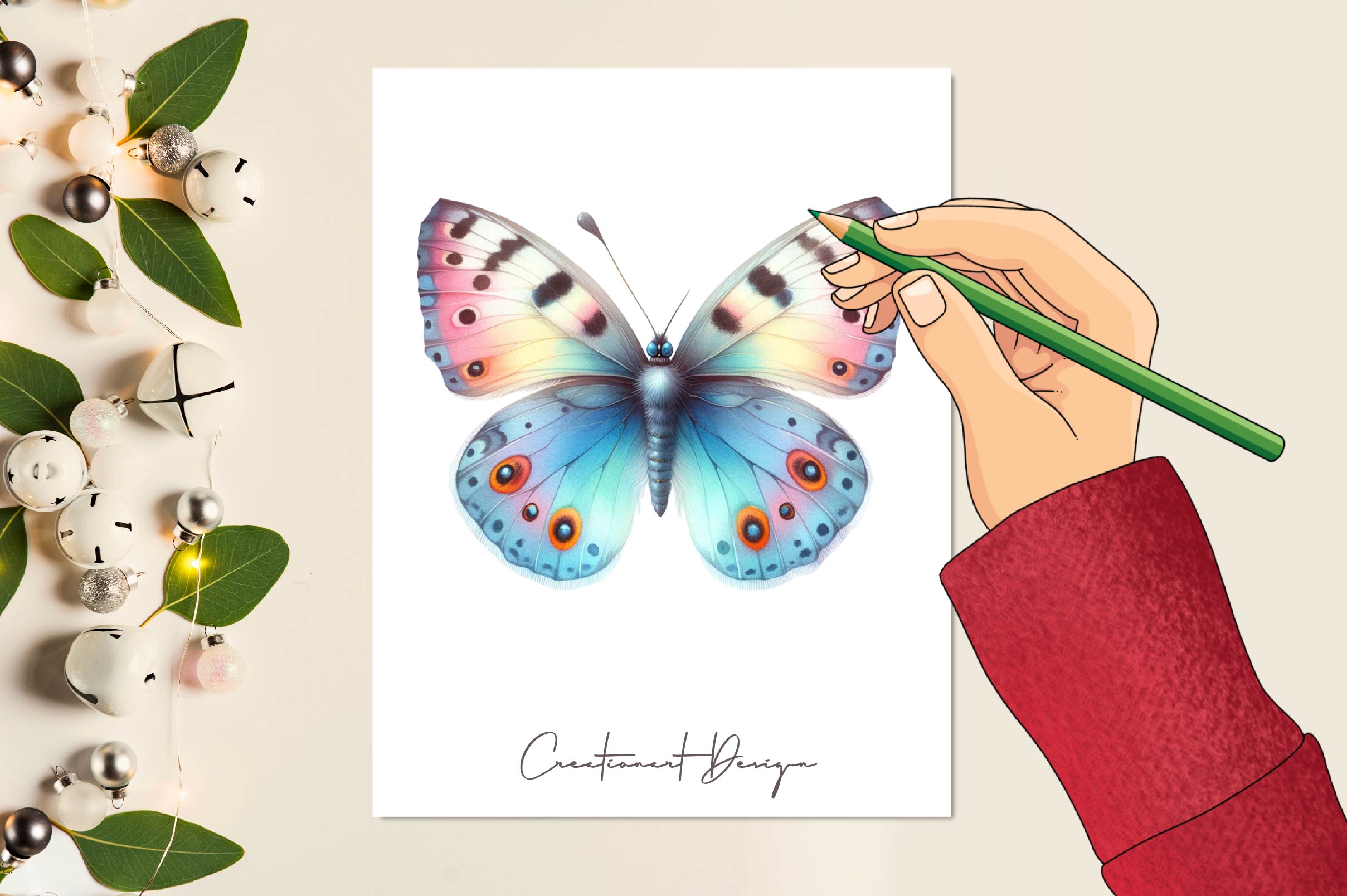 Painted Butterflies Clipart Bundle - CraftNest - Digital Crafting and Art