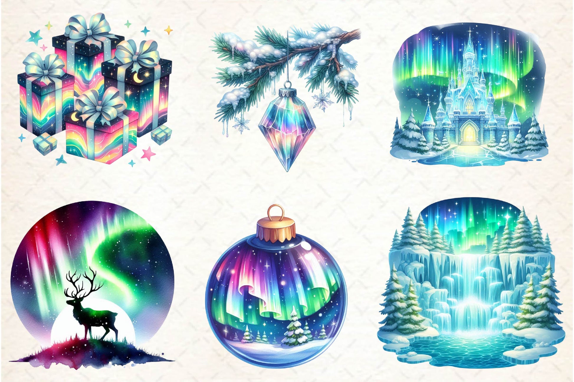 Polar Lights Winter Clipart Bundle - CraftNest - Digital Crafting and Art