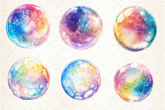 Pastel Soap Bubbles Clipart Bundle - CraftNest - Digital Crafting and Art