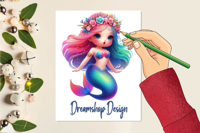 Mermaid Mermaids Clipart Bundle - CraftNest - Digital Crafting and Art