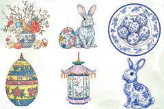 Easter Chinoiserie Clipart Bundle - CraftNest - Digital Crafting and Art