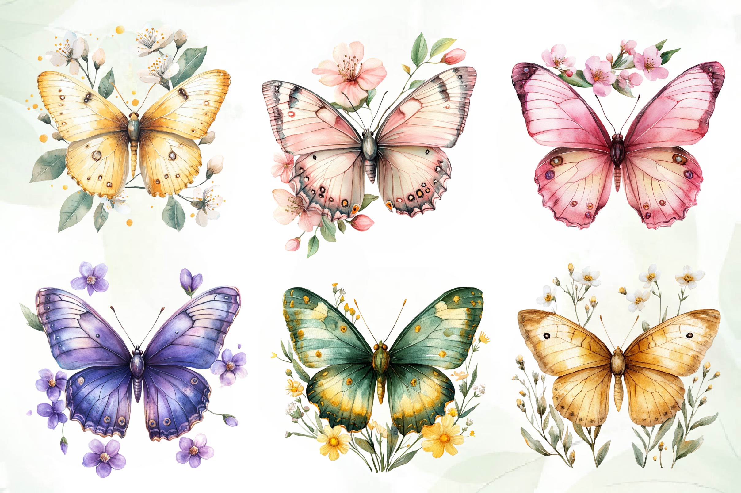 Spring Butterfly Clipart Bundle - CraftNest - Digital Crafting and Art