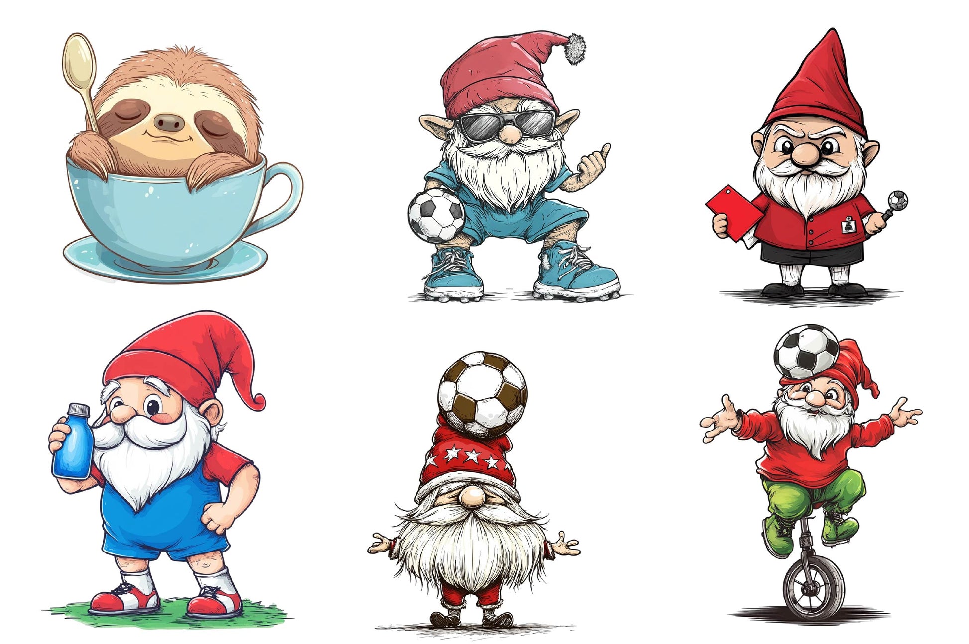 Soccer Gnome Clipart Bundle - CraftNest - Digital Crafting and Art