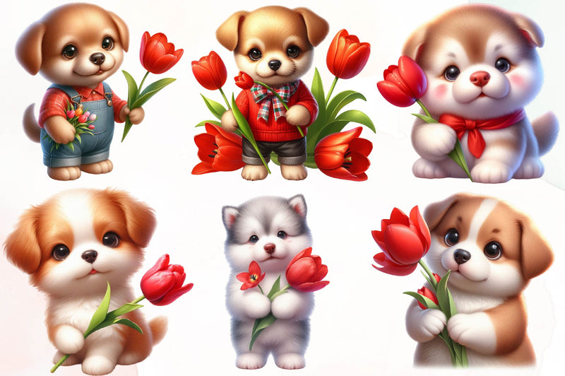 Dog Dogs Puppies Clipart Bundle - CraftNest - Digital Crafting and Art