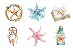 Summer Starfish Clipart Bundle - CraftNest - Digital Crafting and Art