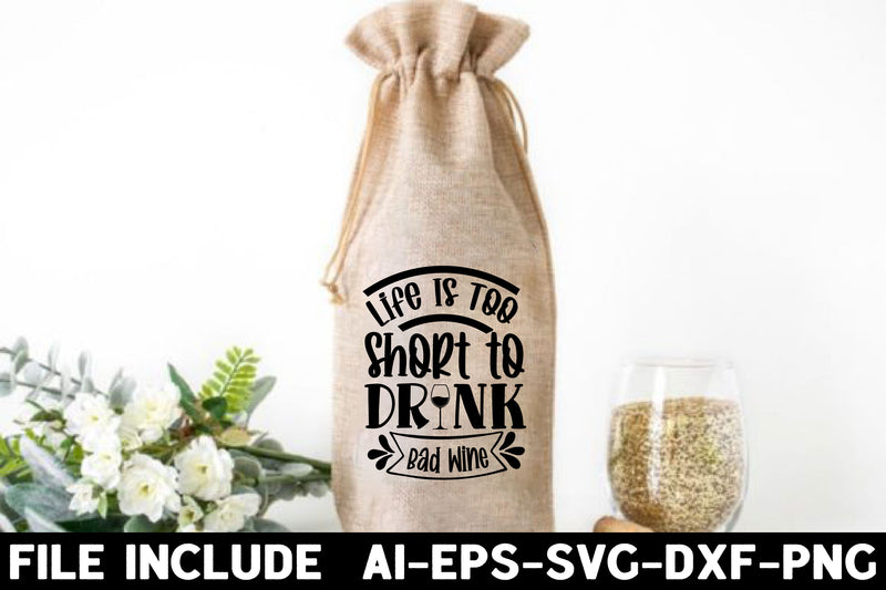 Wine Bag SVG Bundle - CraftNest - Digital Crafting and Art