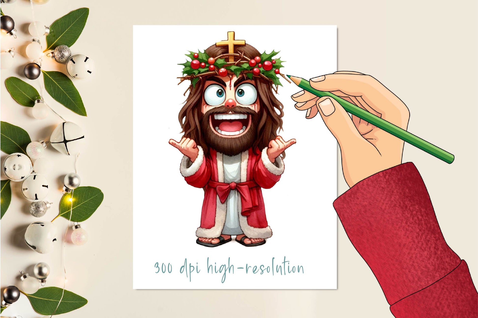 Funny Christmas Jesus Clipart Bundle - CraftNest - Digital Crafting and Art