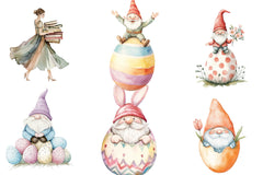 Easter Egg Gnome Clipart Bundle - CraftNest - Digital Crafting and Art