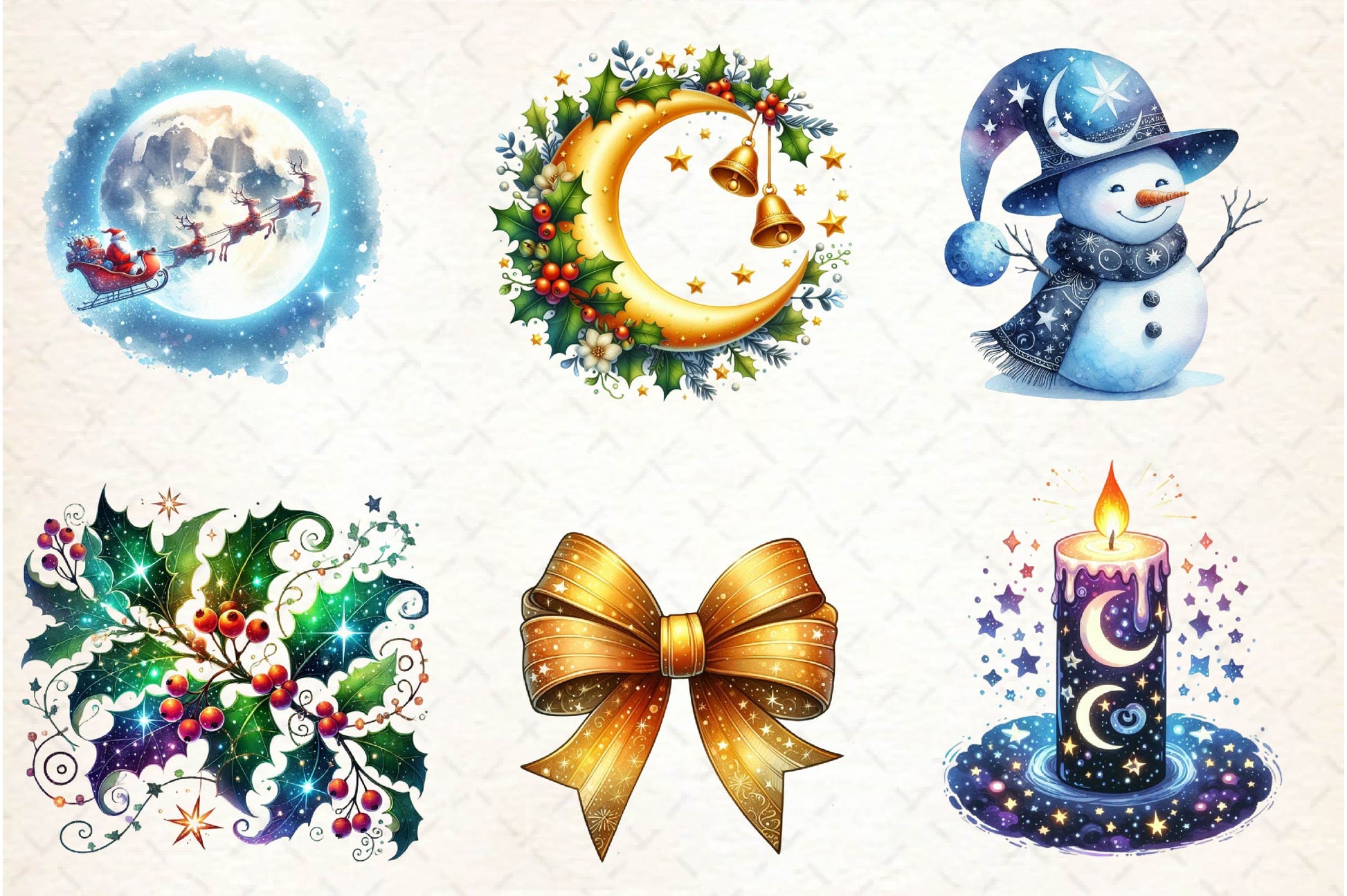 Celestial Christmas Clipart Bundle - CraftNest - Digital Crafting and Art