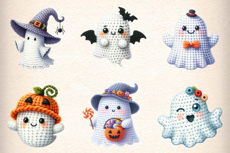 Crochet Ghost Patterns Clipart Bundle - CraftNest - Digital Crafting and Art