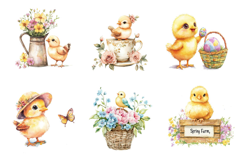 Chirping Chicks Clipart Bundle - CraftNest - Digital Crafting and Art