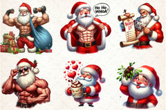 Funny Santa Claus Christmas Clipart Bundle 1 - CraftNest - Digital Crafting and Art