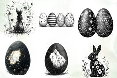 Black Easter Clipart Bundle - CraftNest - Digital Crafting and Art