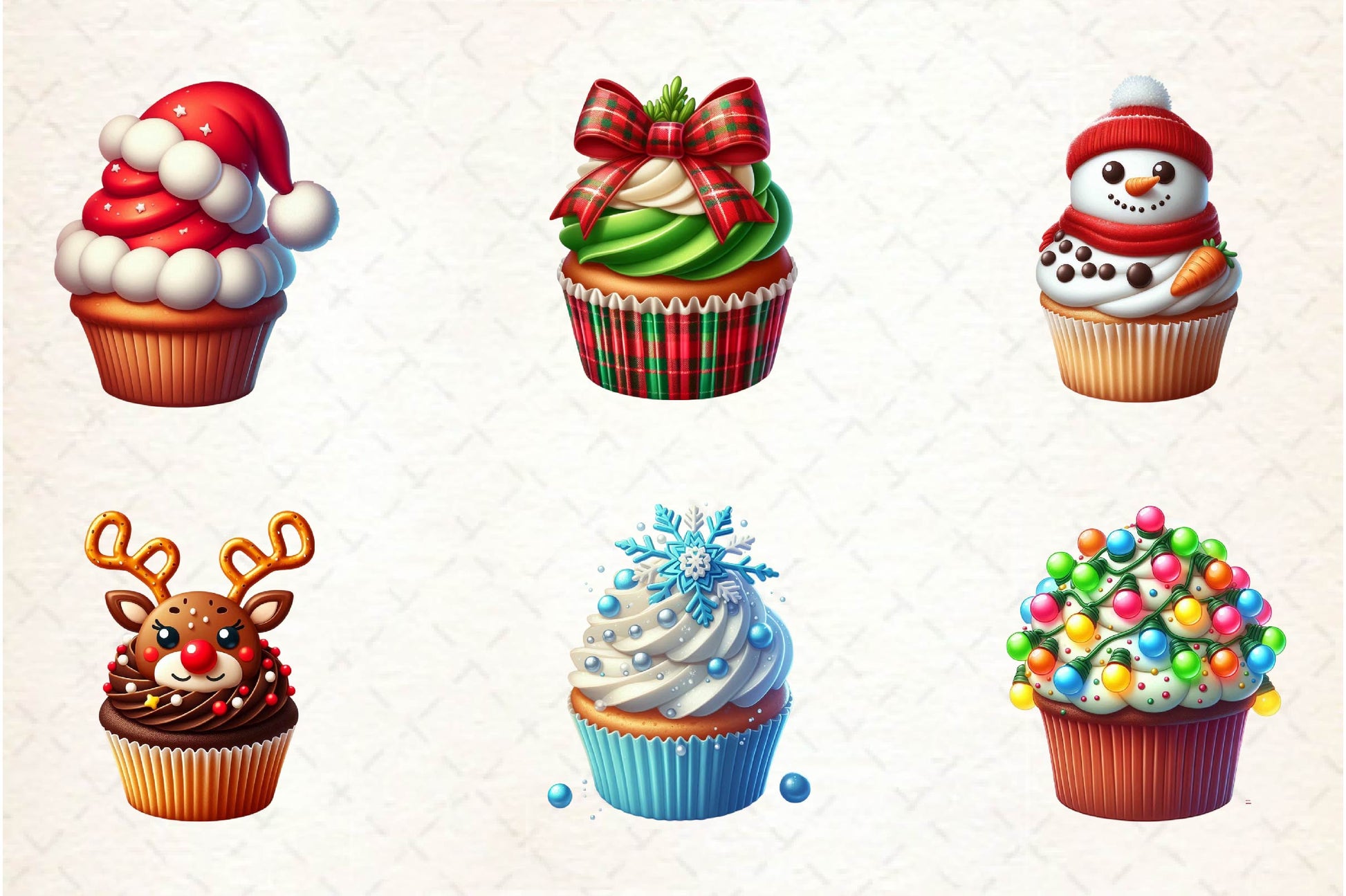 Christmas Cupcake Clipart Bundle - CraftNest - Digital Crafting and Art