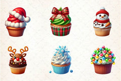 Christmas Cupcake Clipart Bundle - CraftNest - Digital Crafting and Art