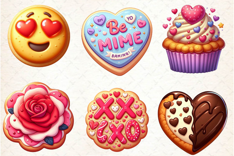 Valentine Cookies Clipart Bundle - CraftNest - Digital Crafting and Art