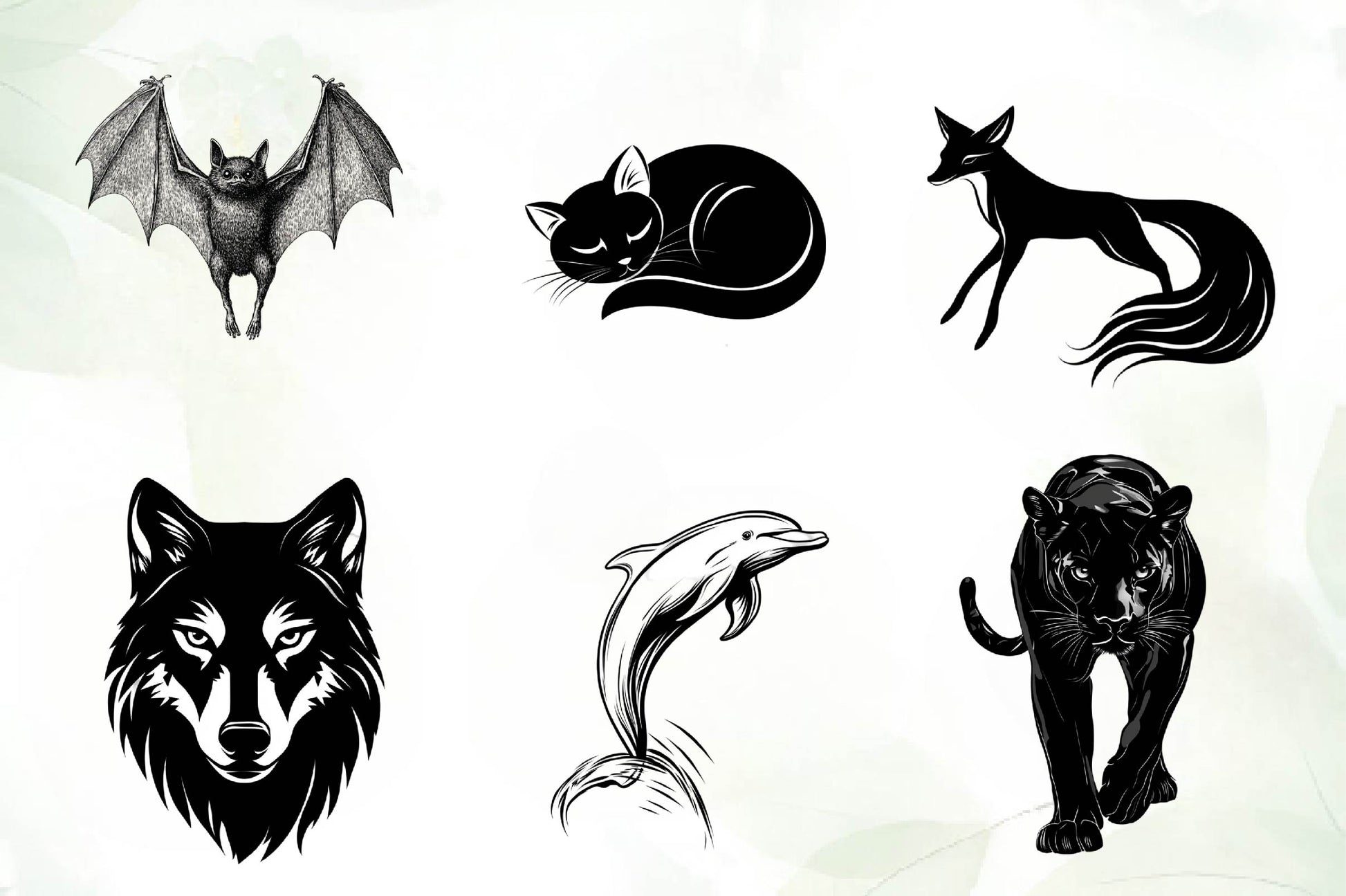Black Animals Icon Clipart Bundle - CraftNest - Digital Crafting and Art