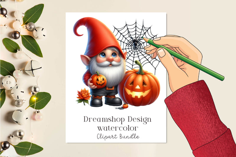 Halloween Gnomes Set Clipart Bundle - CraftNest - Digital Crafting and Art