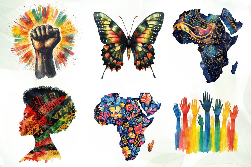 Black Month Clipart Bundle - CraftNest - Digital Crafting and Art