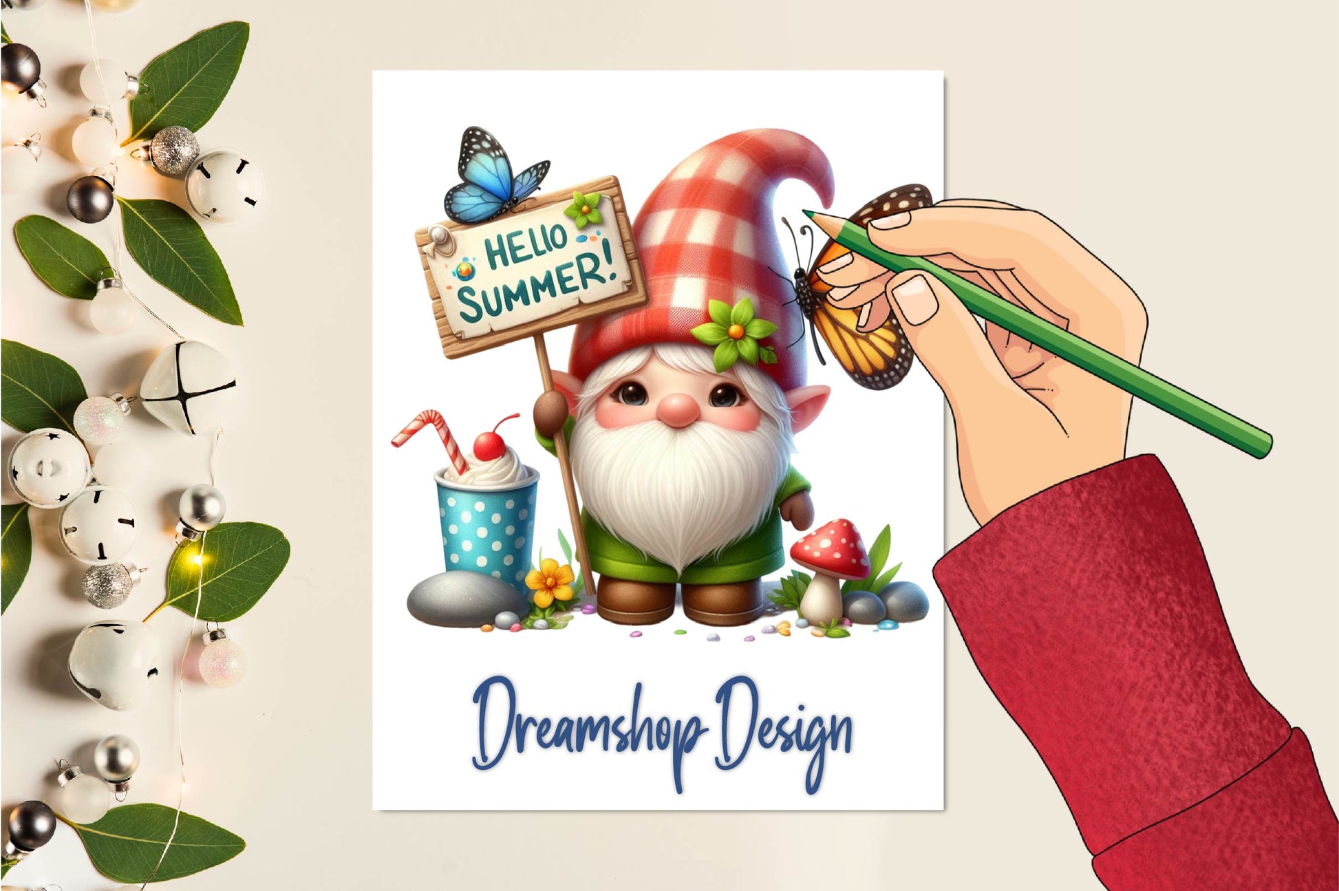 Hello Summer Gnomes Clipart Bundle - CraftNest - Digital Crafting and Art