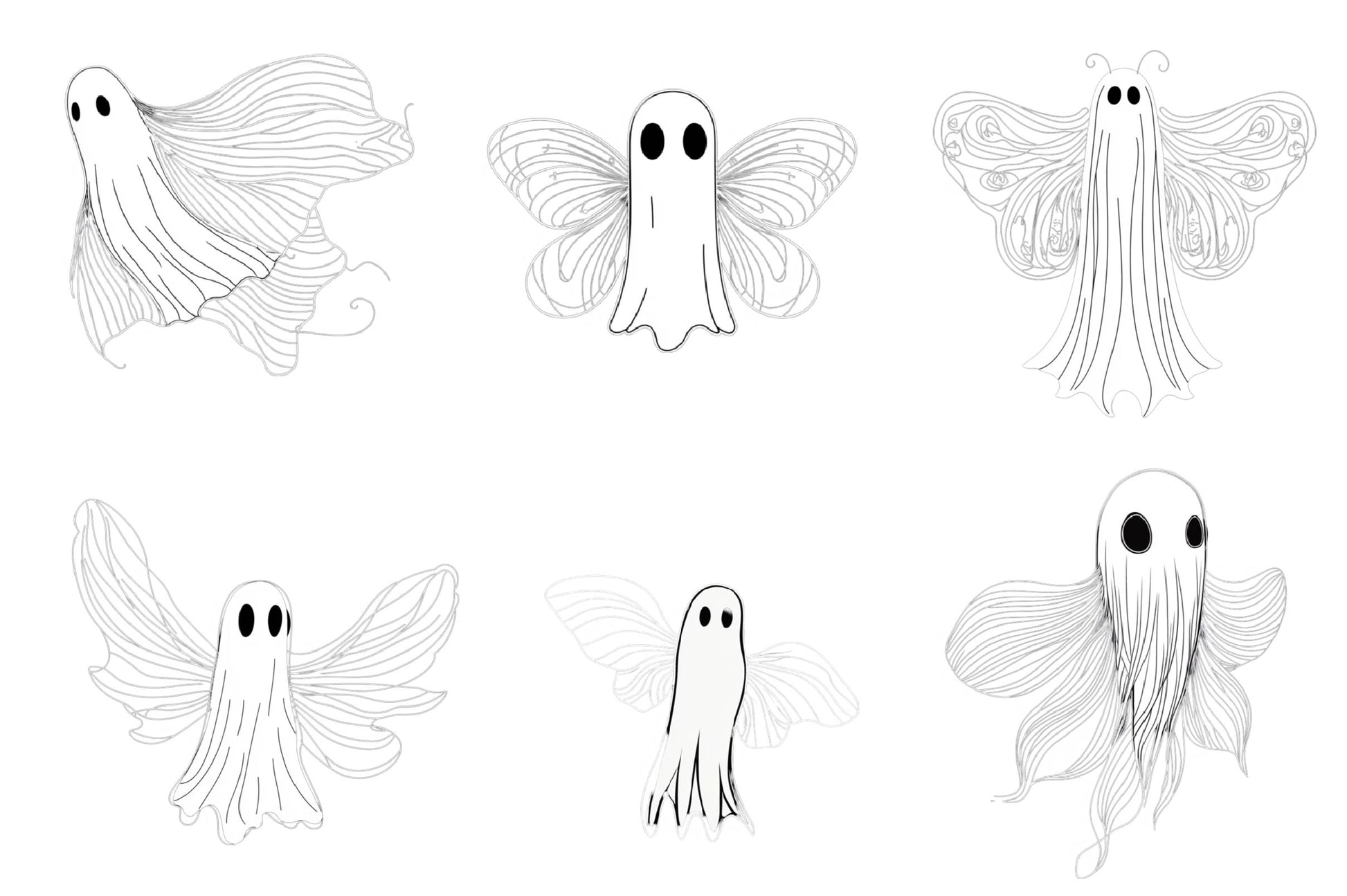 Ghost Angel Clipart Bundle - CraftNest - Digital Crafting and Art