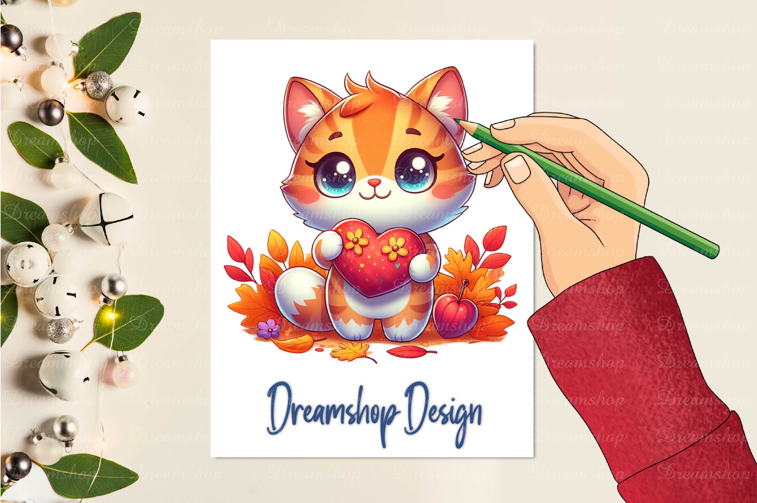 Cute Autumn Cat Clipart Bundle - CraftNest - Digital Crafting and Art
