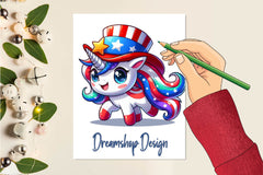 4Th Of July Unicorn Clipart Bundle - CraftNest - Digital Crafting and Art