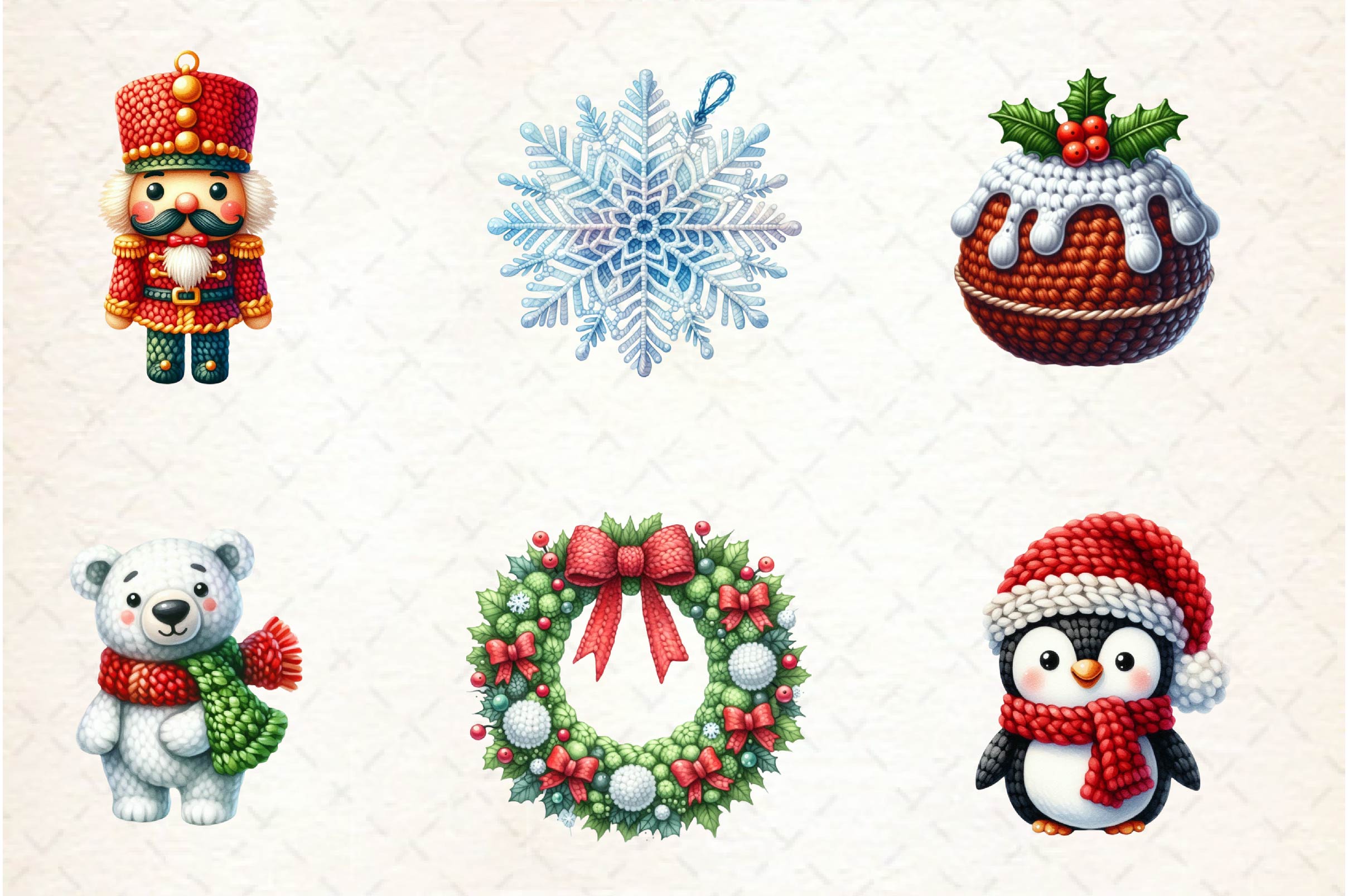 Crochet Christmas Clipart Bundle 1 - CraftNest - Digital Crafting and Art