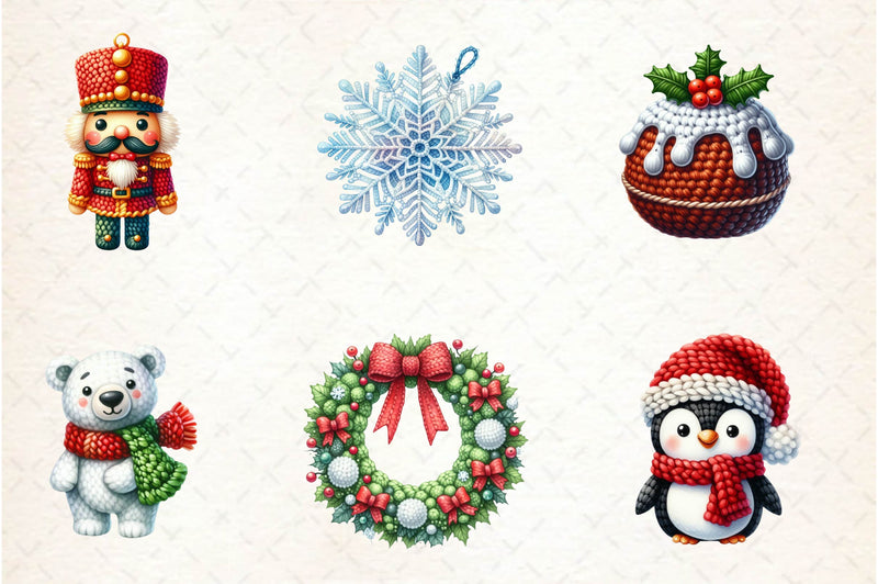 Crochet Christmas Clipart Bundle 1 - CraftNest - Digital Crafting and Art