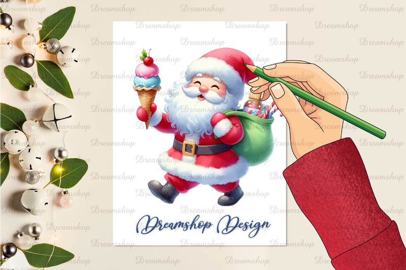 Santa Claus Christmas In July Clipart Bundle - CraftNest - Digital Crafting and Art
