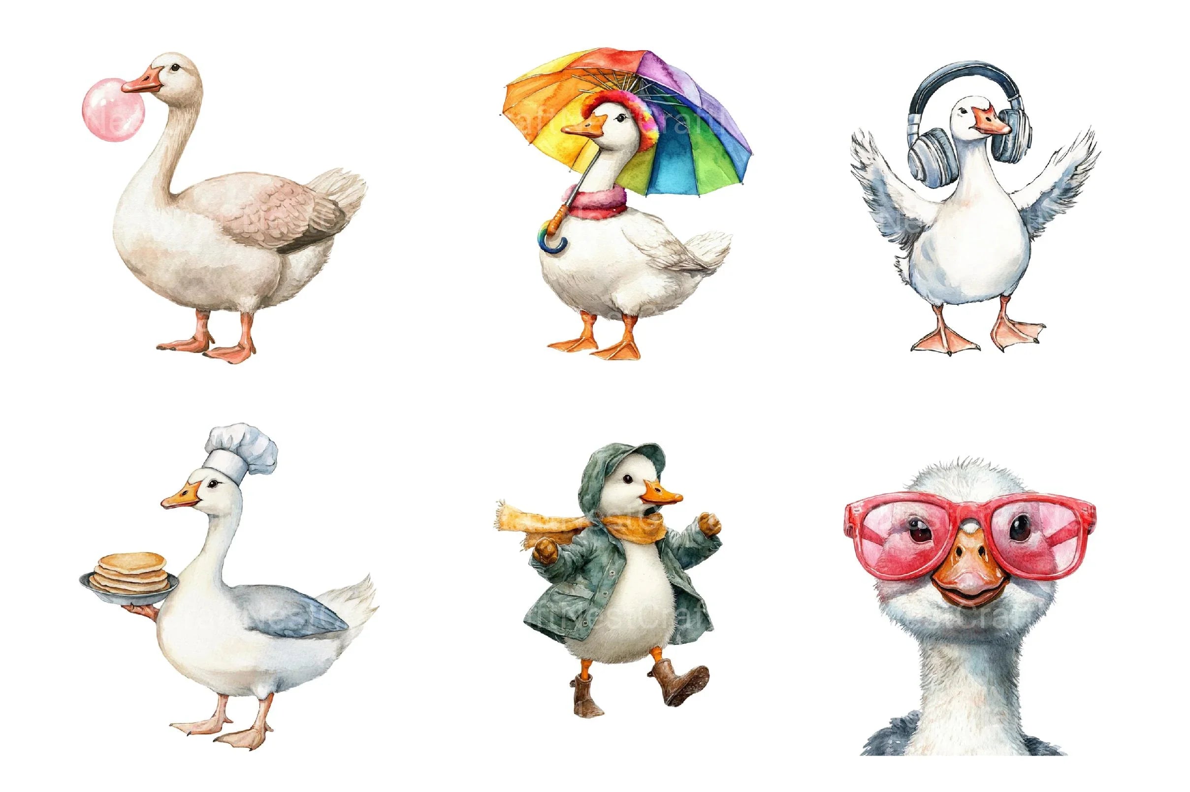 Silly Goose Clipart - CraftNest - Digital Crafting and Art
