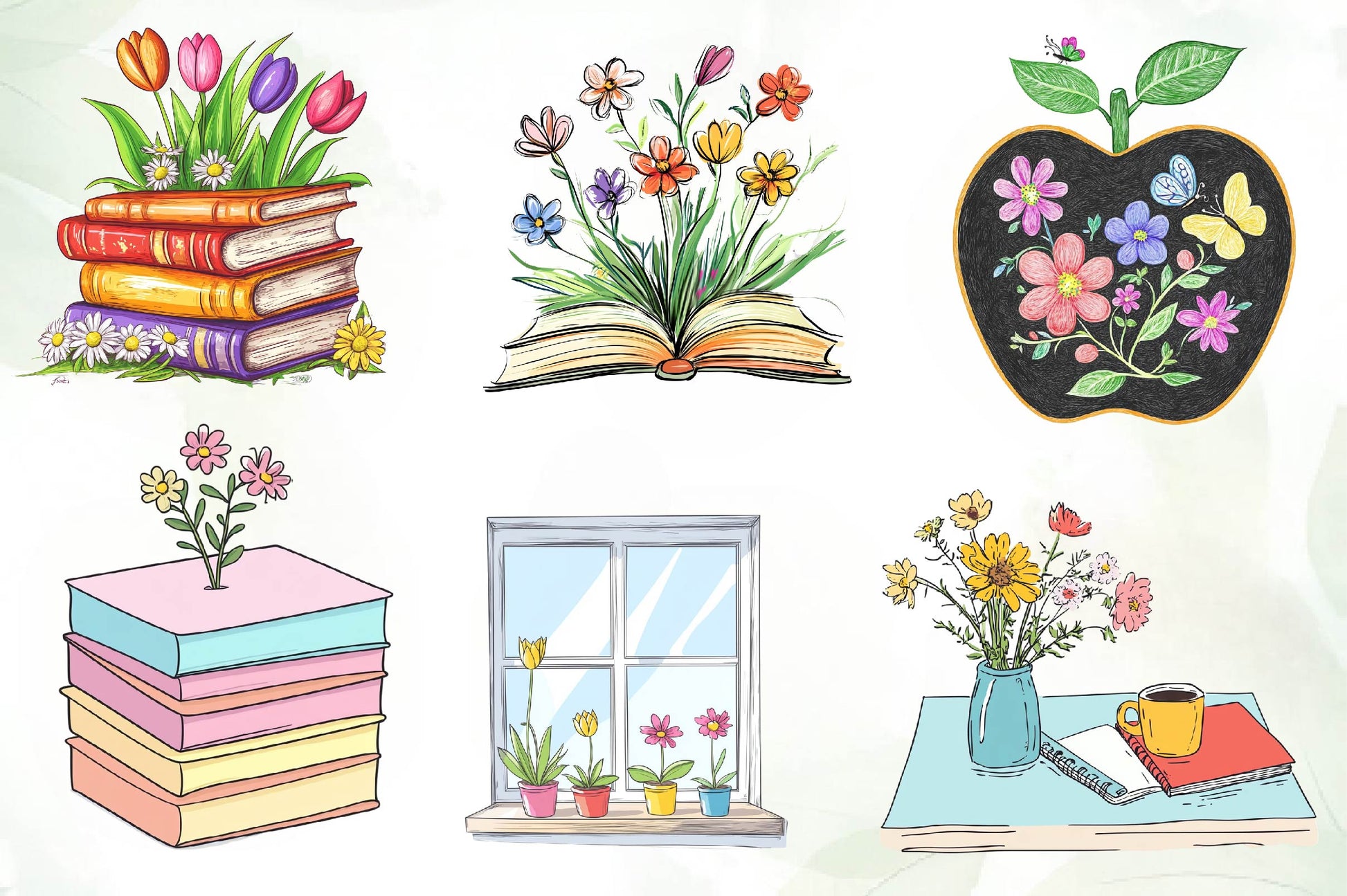 Spring Teacher School Clipart Bundle - CraftNest - Digital Crafting and Art