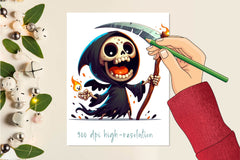 Halloween Funny Reaper Clipart Bundle - CraftNest - Digital Crafting and Art