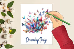 Butterflies Flying Together Clipart Bundle - CraftNest - Digital Crafting and Art