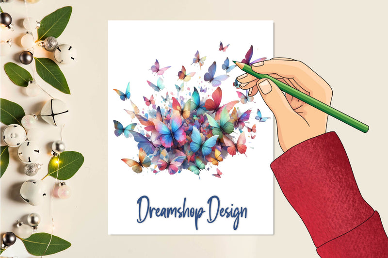 Butterflies Flying Together Clipart Bundle - CraftNest - Digital Crafting and Art