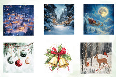 Background Christmas Clipart Bundle - CraftNest - Digital Crafting and Art