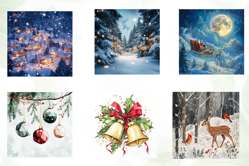 Background Christmas Clipart Bundle - CraftNest - Digital Crafting and Art