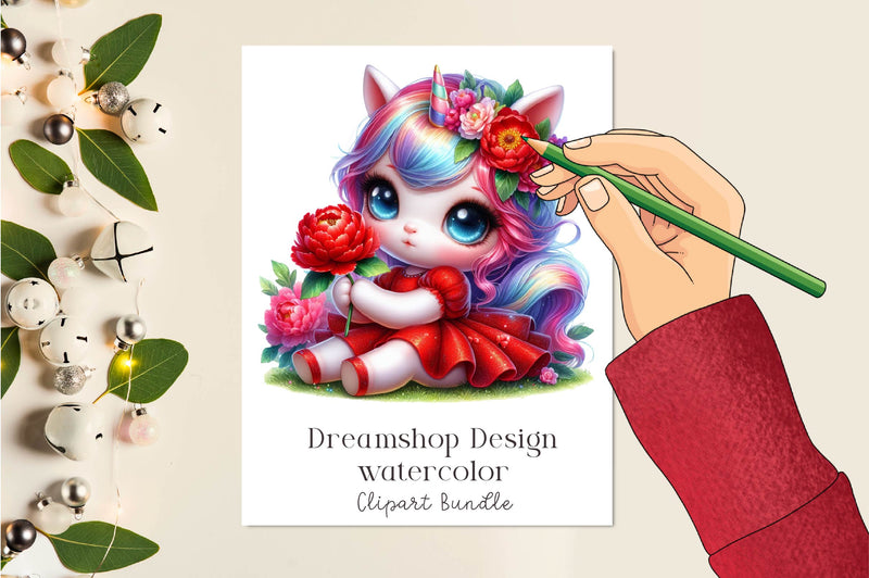 Baby Unicorn Unicorn Clipart Bundle - CraftNest - Digital Crafting and Art